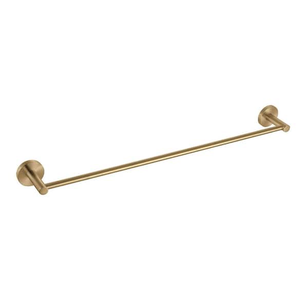 Bathroom Accessories 23.62 in. Wall Mounted Towel Bar in Brushed Brass