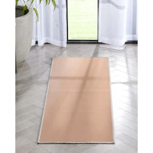 Coral 20 in. x 5 ft. Runner Flat-Weave Plain Solid Modern Area Rug