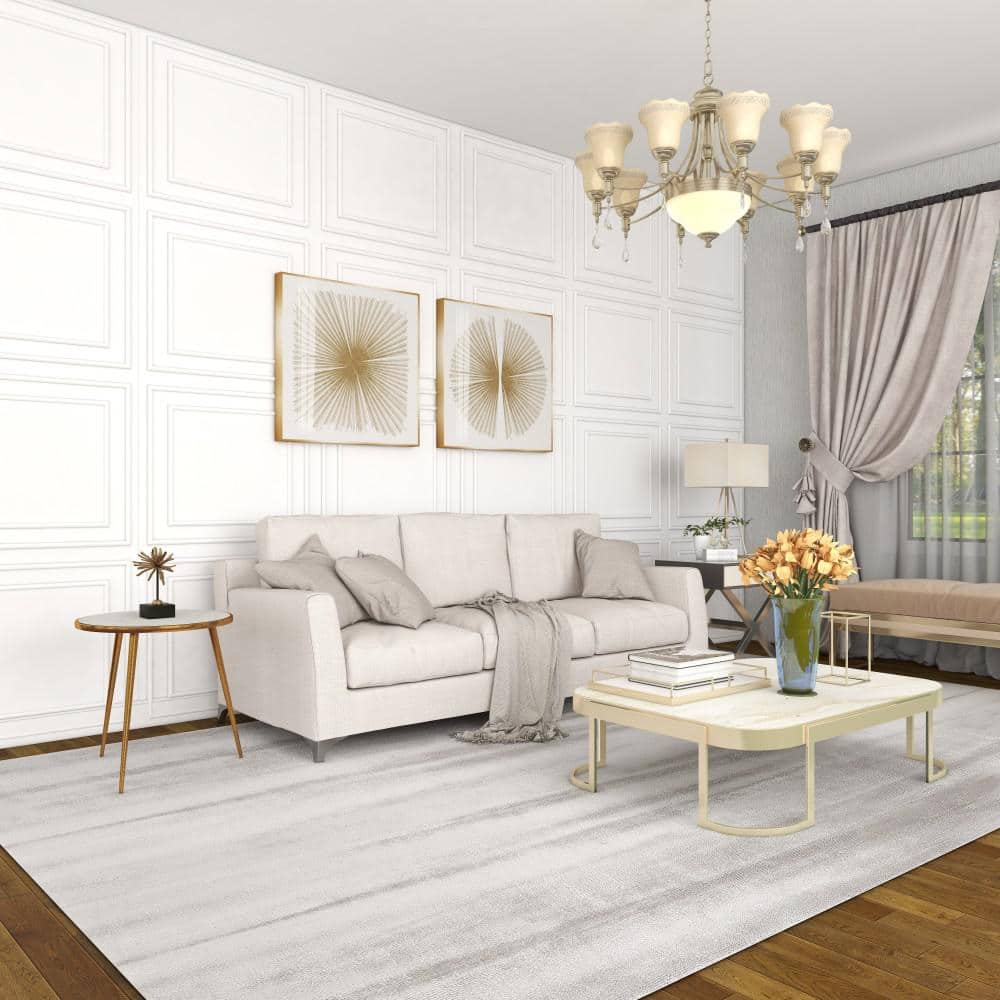 Elegant Gold & Marble Round Accent Table - 21" x 20"