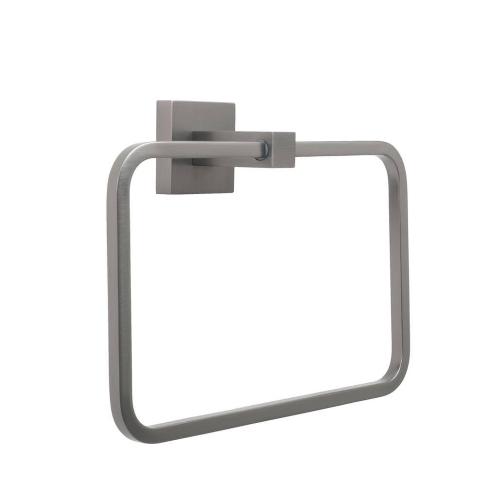 Gun Metal Gray 4-Piece Bathroom Hardware Set with Towel Bar
