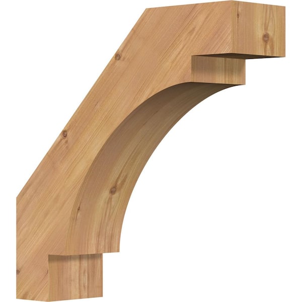 Ekena Millwork 5 1/2"W x 20"D x 20"H Merced Smooth Knee Brace, Western Red Cedar