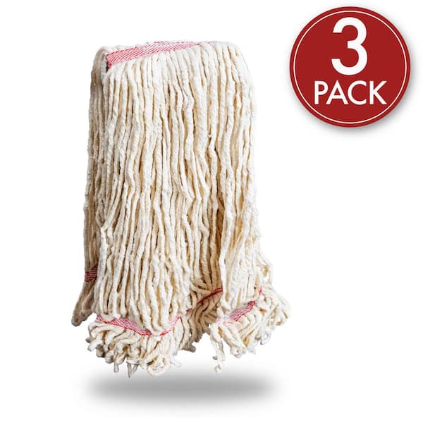 Libman Large String Mop Cotton Looped-End Wet Mop Head 3-Pack