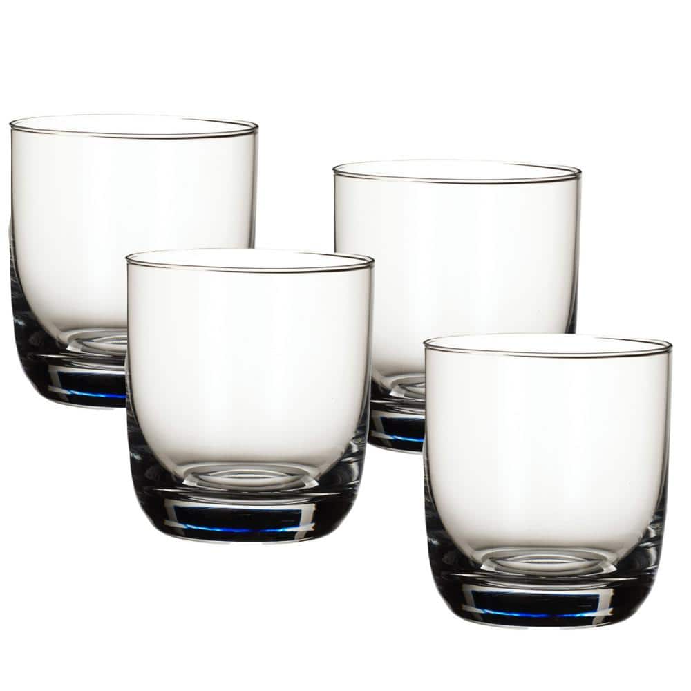 La Divina Clear Crystal Lowball Glass Set of Four