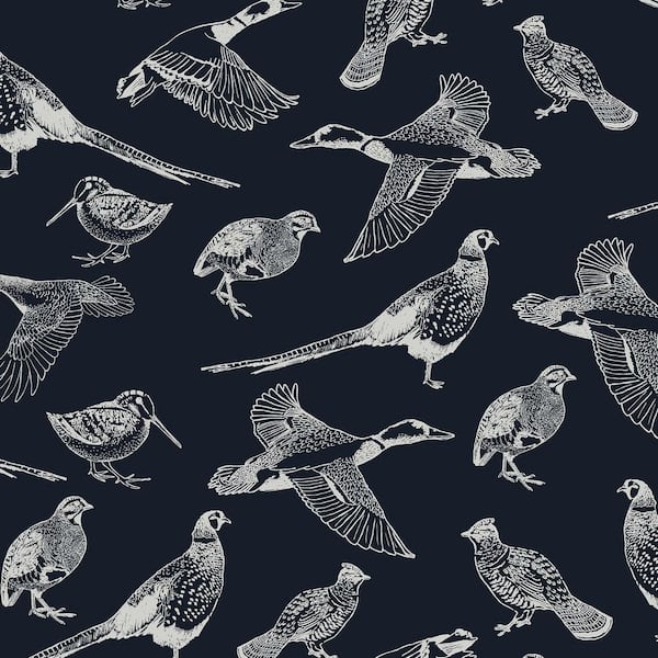 JOULES Joules Hunting Birds French Navy Wallpaper
