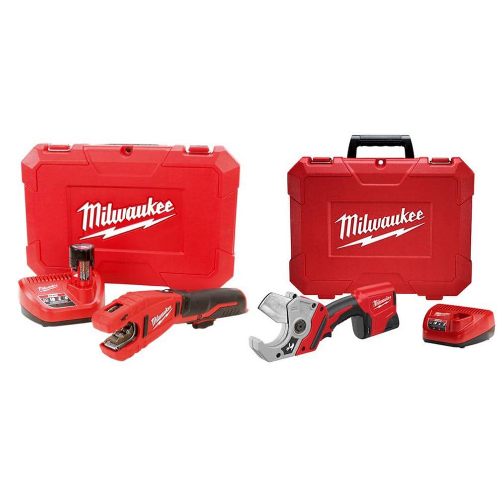 Milwaukee M12 12V LithiumIon Cordless Copper Tubing Cutter Kit with