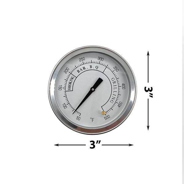 2 inch BBQ Thermometer Gauge Charcoal Grill Pit Smoker Temp Gauge Grill  Thermometer Replacement for Smoker Grill Wood Charcoal Pit, Heat Indicator