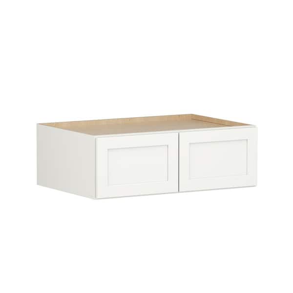 SIMPLY WOODMARK PRO Shaker Full Overlay 12 in. W x 12 in. D x 36 in. H Plywood Assembled Wall Kitchen Cabinet in Linen White