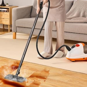 Steam Cleaner, Corded Steam Mop Steam Cleaner for Multisurface in White with Steamer Cleaing with Extra-Long Power Cord