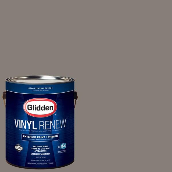 Glidden Vinyl Renew 1 gal. #HDGWN52 Grey Tweed Low-Lustre Exterior Paint with Primer