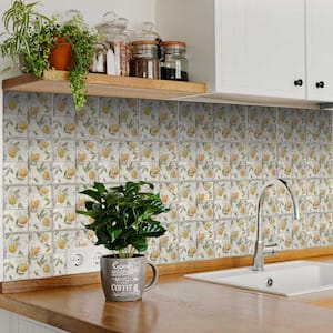 Green, Yellow, and Gray R47 4 in. x 4 in. Vinyl Peel and Stick Tile (24-Tiles, 2.67 sq. ft. / pack)