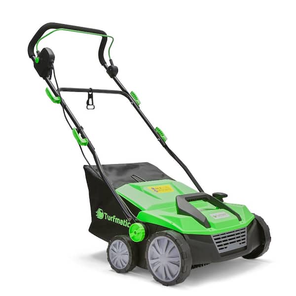 Turfmatic 380 Electric Artificial Grass Lawn Sweeper with Debris Collection Bag, 15" Brush, 1800-Watt