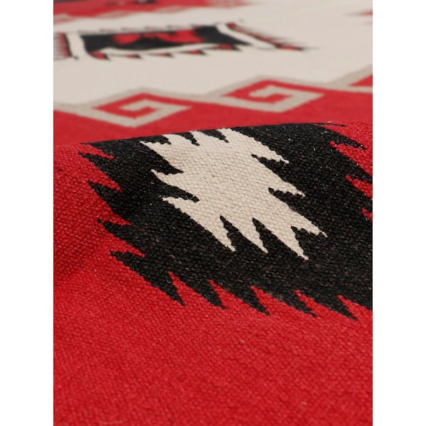 Tuscany Red/Black 6 ft. x 9 ft. Geomatric Area Rug
