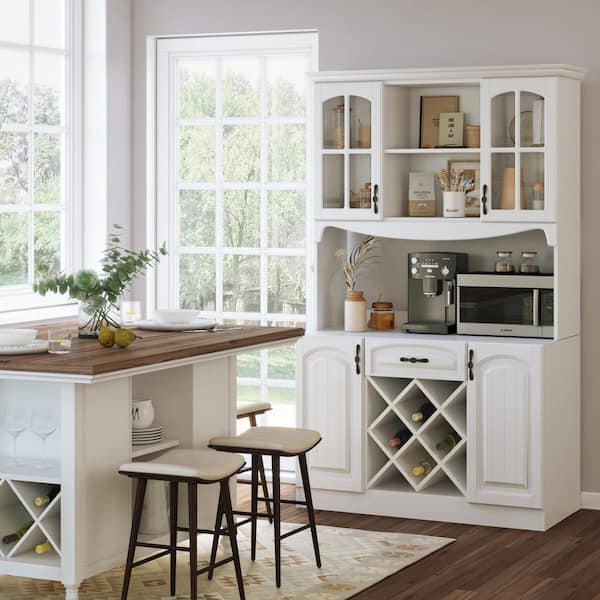 LIVING SKOG Galiano 73 in. White Kitchen Pantry Storage Cabinet