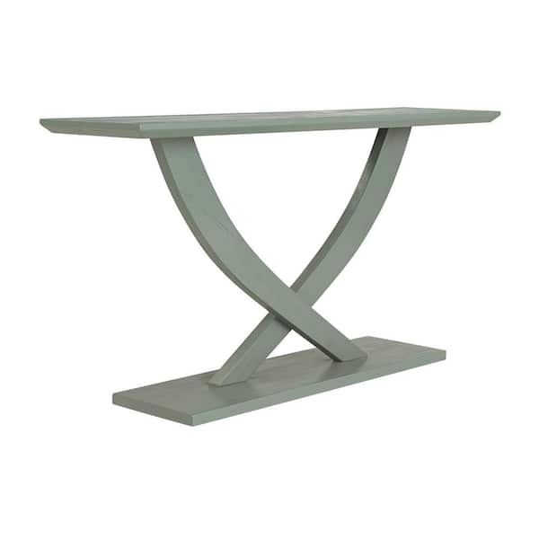 Boraam Rasmus 57 in. Spanish Moss Finish Rectangle Wood Console Table