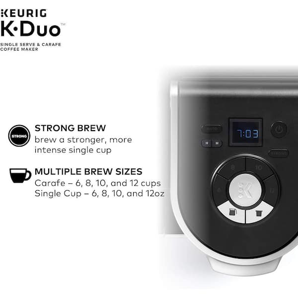 Aoibox 12- Cup K-Duo Programmable Single Serve Fully Automatic Coffee Maker, Drip Coffee Machine, Black