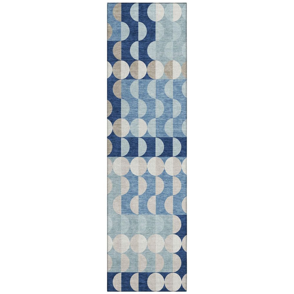 Chantille Machine Washable Indoor/Outdoor Abstract ACN2816 Navy 2 ft. x 7 ft. Runner Rug price history on PriceWatchPro