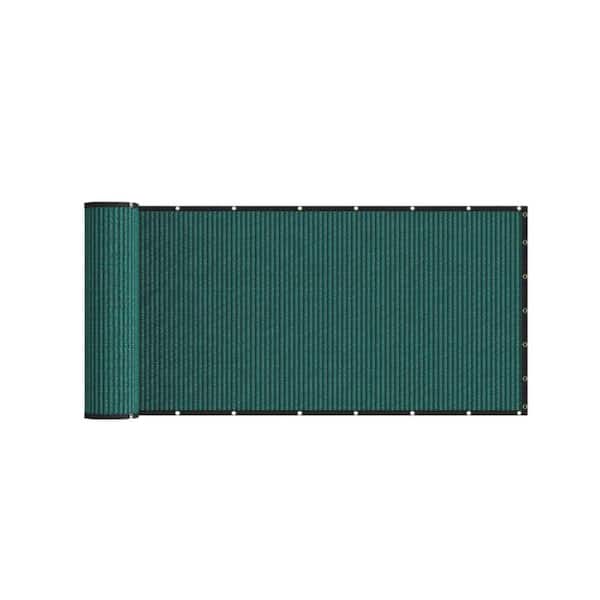 6 ft. x 50 ft. Dark Green Polymer Privacy Screen Fence Blockage Mesh Shade Net for Wall Garden Yard Backyard