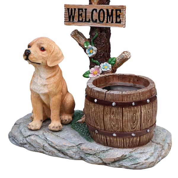 Labrador Retriever Outdoor Solar Garden Light – Cute Dog-Shaped Yard Decor With Rechargeable Battery
