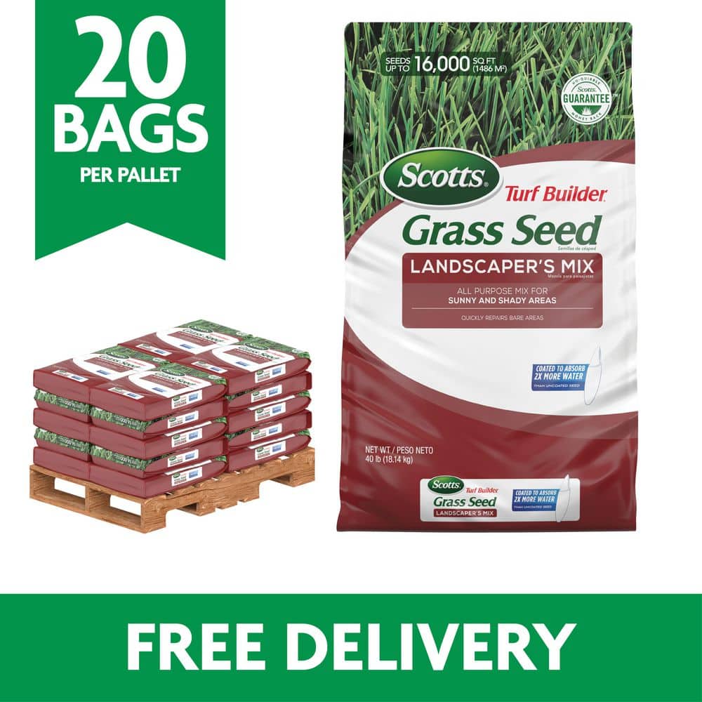 Scotts Turf Builder Grass Seed Landscaper's Mix Bulk Seed Pallet 800 lbs. (Pallet of 20 40 lbs. Bags)