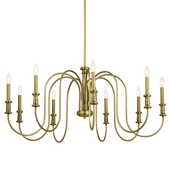 Kichler Karthe 9-Light Gold French Country/Cottage Chandelier