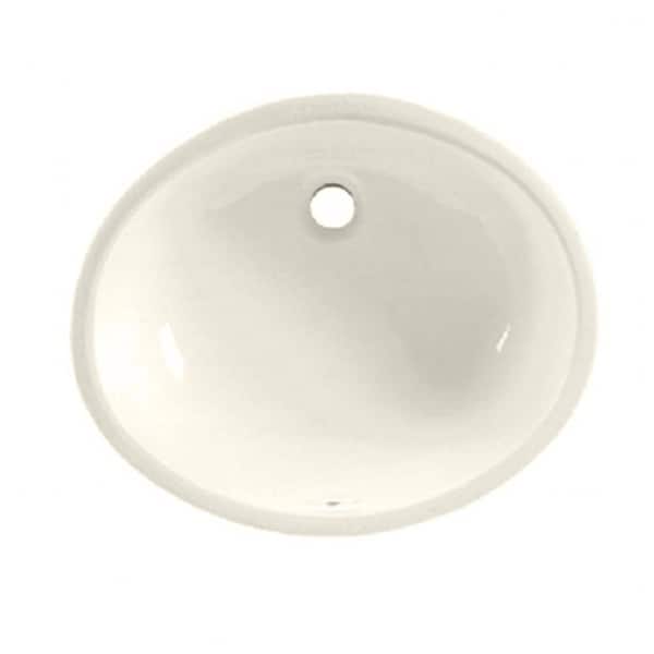 American Standard Ovalyn Undermount Bathroom Sink with Front Overflow in Linen