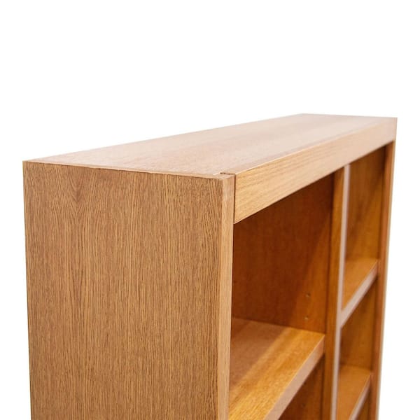 Concepts In Wood 72 in. Dry Oak Wood 10-shelf Standard Bookcase