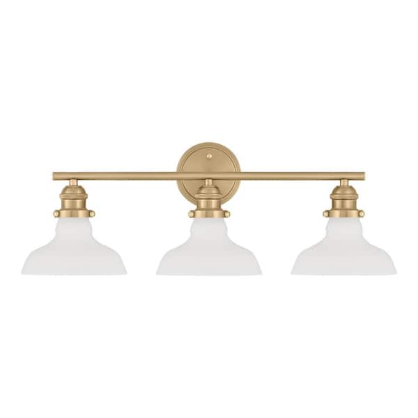 Home Decorators Collection Rockwood 24 in. 3-Light Gold Bathroom Vanity Light
