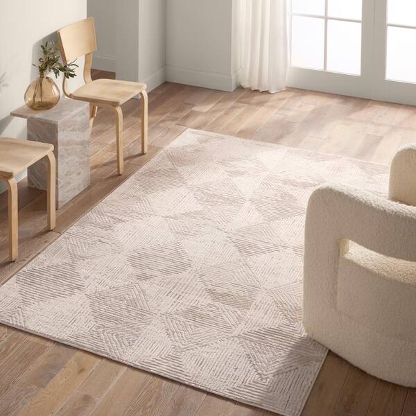 Jaipur Living 9 X 12 Gray Indoor Geometric Industrial Area Rug in