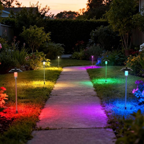 Black Transformer Required Integrated LED Waterproof Path Light 6-Pack