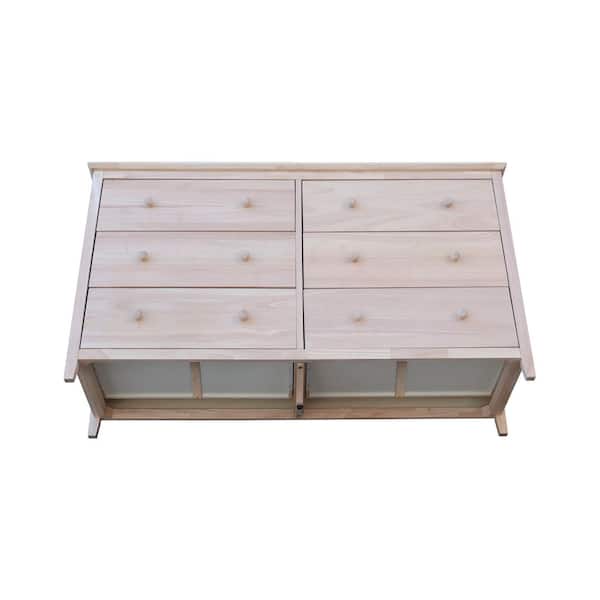 unfinished mid century modern dresser Mid Century Modern Five Drawer Chest 17 x 32 x 51