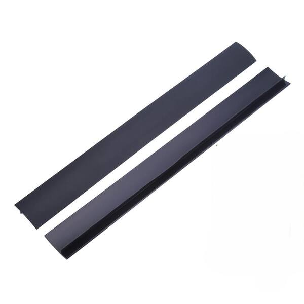 2 Pack 25 in. Black Flexible Silicone Stove Gap Cover, Kitchen Counter Gap Filler Between Stove and Countertop