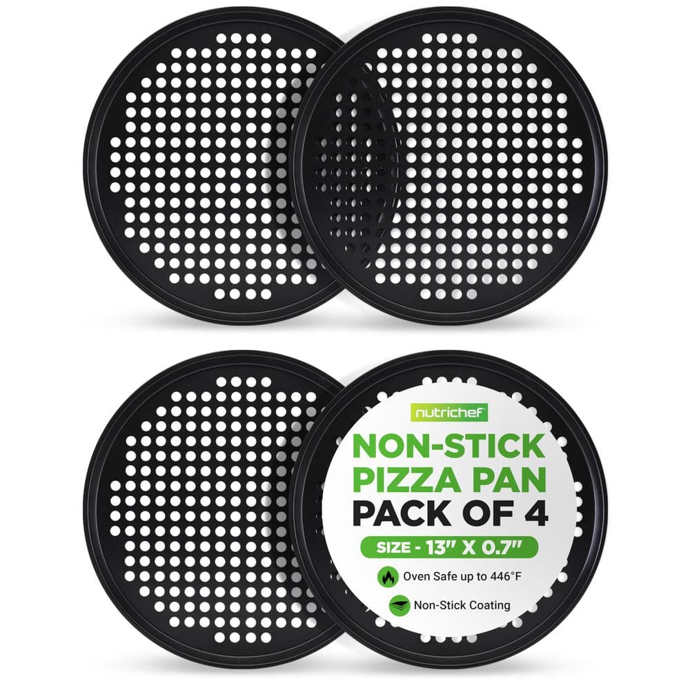 14.8’’ 10 Pcs. Non-Stick Pizza Tray with Silicone Handle, Perforated Holes, Dishwasher Safe, PFOA-Free - NCBPIZ1X10 price history on PriceWatchPro