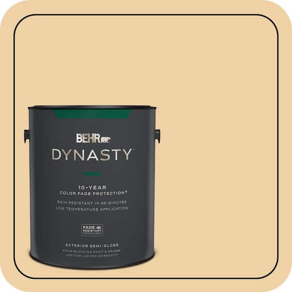 BEHR DYNASTY 1 gal. Home Decorators Collection #HDC-CT-01 Amber Moon Semi-Gloss Enamel Exterior Stain-Blocking Paint & Primer