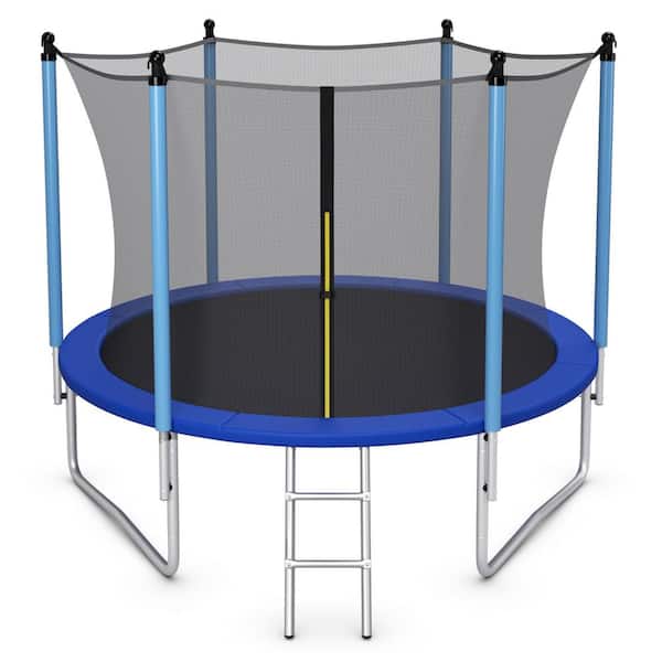 8FT Jumping Exercise Recreational Bounce Trampoline for Kids W/Safety Enclosure