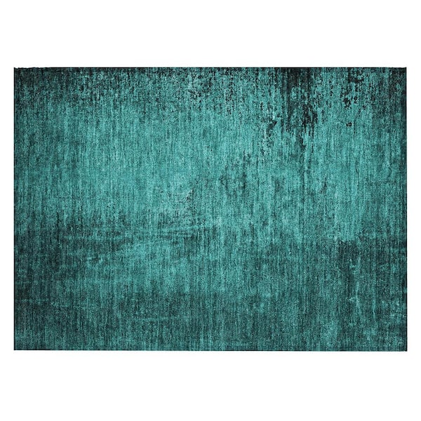 Chantille ACN554 Teal 1 ft. 8 in. x 2 ft. 6 in. Machine Washable Indoor/Outdoor Geometric Area Rug