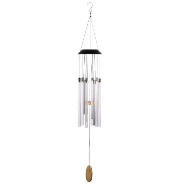 Solar Wind Chimes 6-LED Tubes Color Changing Outdoor Clearance Unique Garden Decor Colorful Patio (37 in. Long)