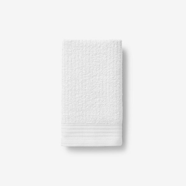 Green Earth Quick Dry White Solid Cotton Single Hand Towel