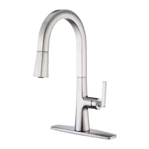 Ardua Single-Handle Pull-Down Sprayer Kitchen Faucet with Accessories in Rust and Spot Resist in Brushed Nickel