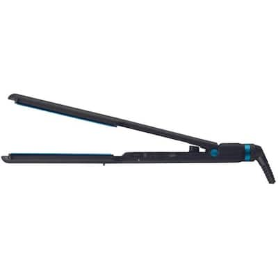 Conair Nano Titanium Limited Edition Black Blue 1 1 2 in. Ultra Thin Flat Iron Hair Straightener BNTMB4073TUC The Home Depot