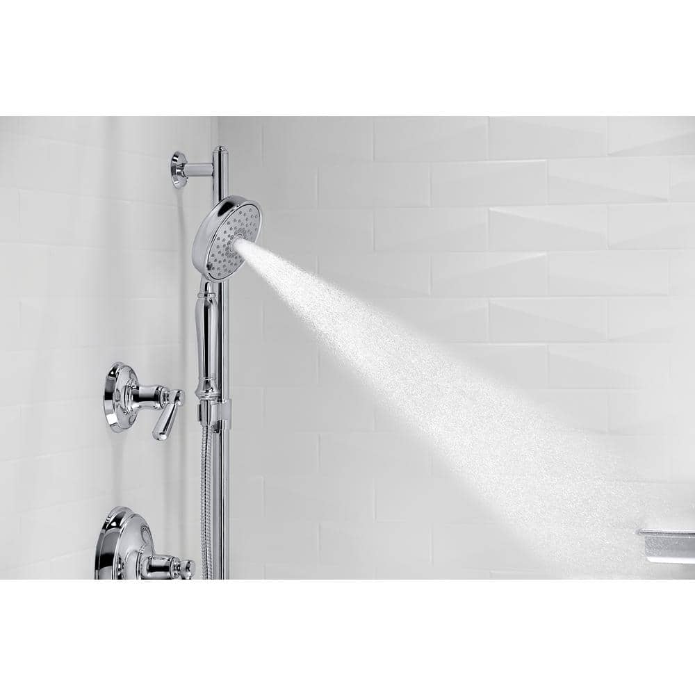 Polished Chrome Multifunction Handheld Shower Head with Pulse Spray