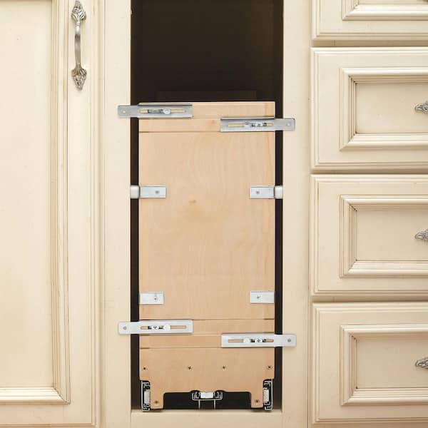 Natural Maple 8 in. Pull Out Cabinet Organizer, Ball Bearing Soft-Close