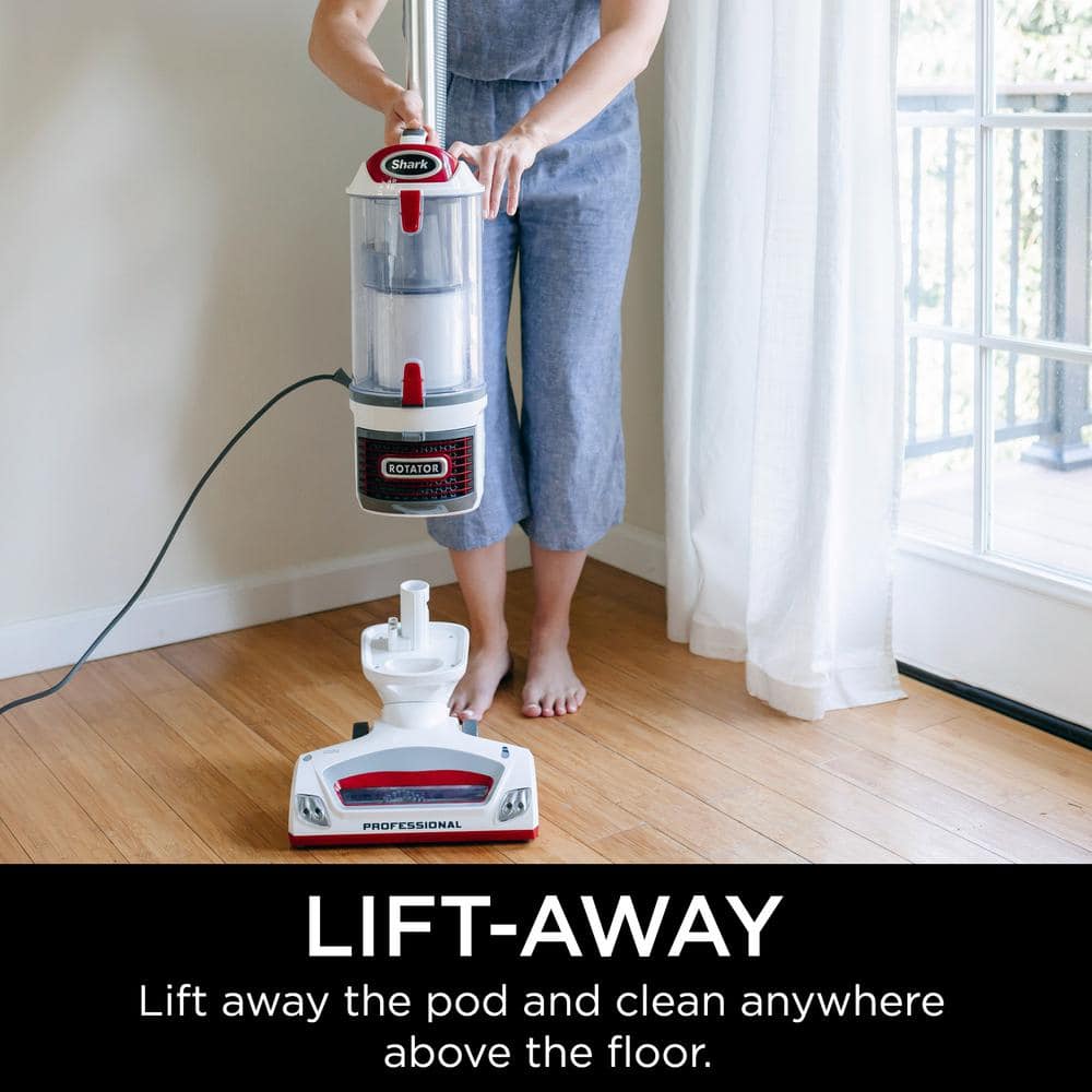 Shark Rotator Red and White Bagless Upright Vacuum with HEPA Filter
