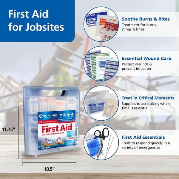 First Aid Only Quick Treat Dispenser Plastic OSHA Compliant First