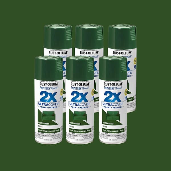 12 oz. Gloss Hunter Green General Purpose Spray Paint (6-Pack)