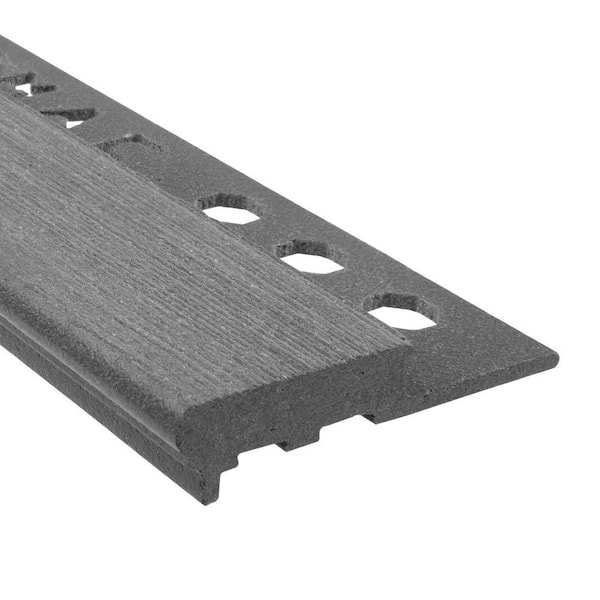 Novopeldano MaxiKenya Ash 3/8 in. x 98-1/2 in. Composite Maxi Stair Nosing Trim