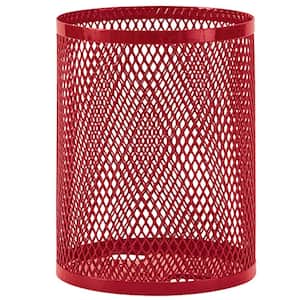 Portable 32 Gal. Red Diamond Commercial Trash Can