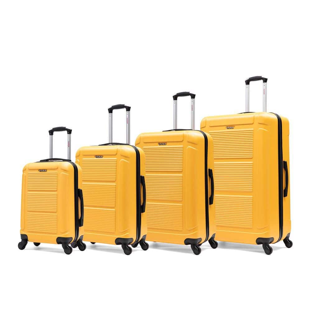 InUSA Pilot Lightweight ABS Plastic Hardside 4-Pieces Luggage Set
