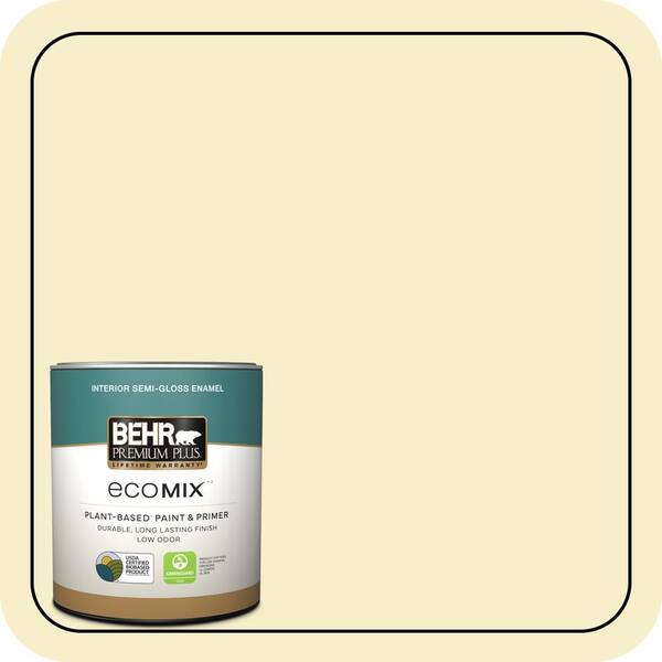 1 qt. #ECC-11-1 Daybreak Sun Semi-Gloss Enamel EcoMix Plant-Based Interior Paint & Primer