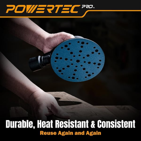 6 in. 80-Grit Ceramic Hook and Loop Backing Sanding Disc (50PK) for Orbital Sanders with Abrasive Cleaning Stick