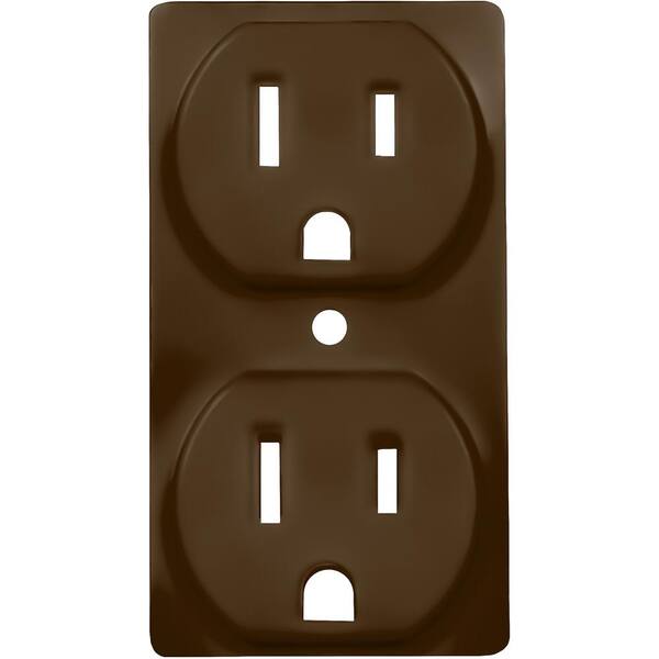 AMERELLE Colorcap 1-Gang Aged Bronze Duplex Outlet Wall Plate Accessory (4-Pack)